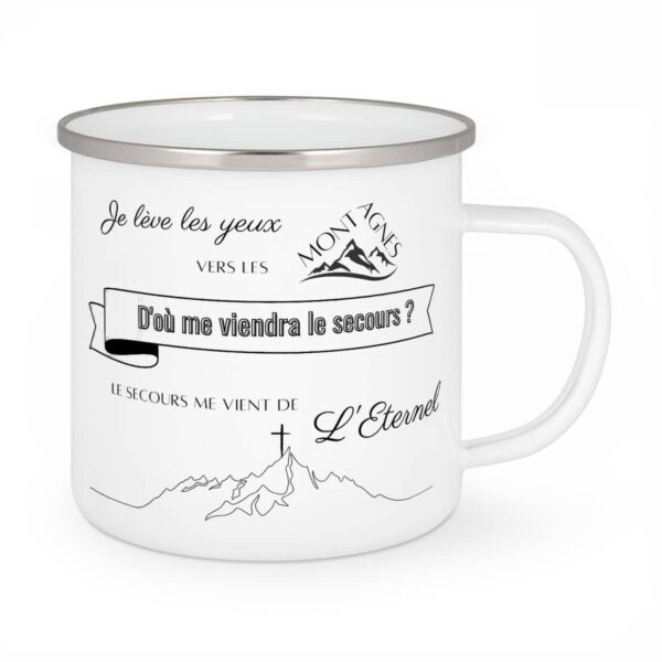 Je lève les yeux vers les montagnes - Tasse Emaillée